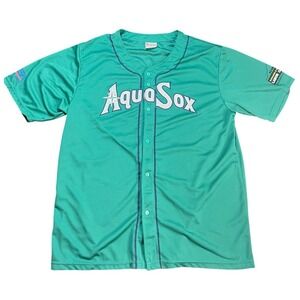 Everett AquaSox Promotional Adventures Baseball Jersey Teal #24 Men's L/XL 2024